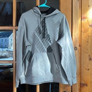 Nike thermafit hoodie sweatshirt, large grey and black